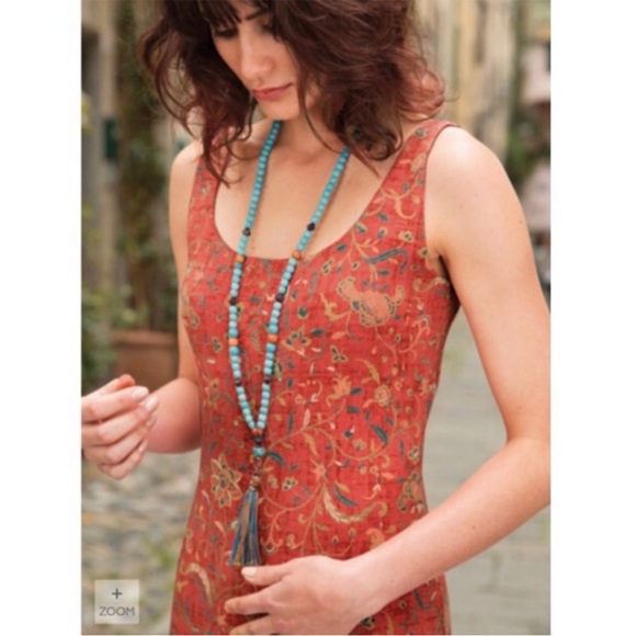 Peruvian Connection Artemis Floral Sheath Dress Size Medium - Picture 2 of 10